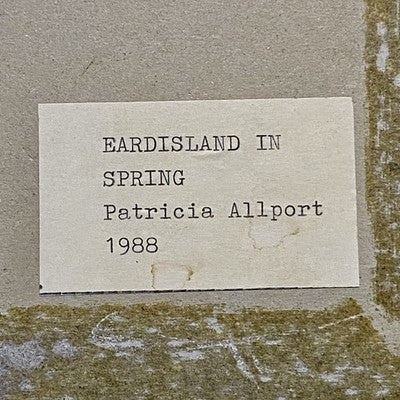 Vintage Cotton Houses Watercolour Landscape Signed Patricia Allport 1988 Framed