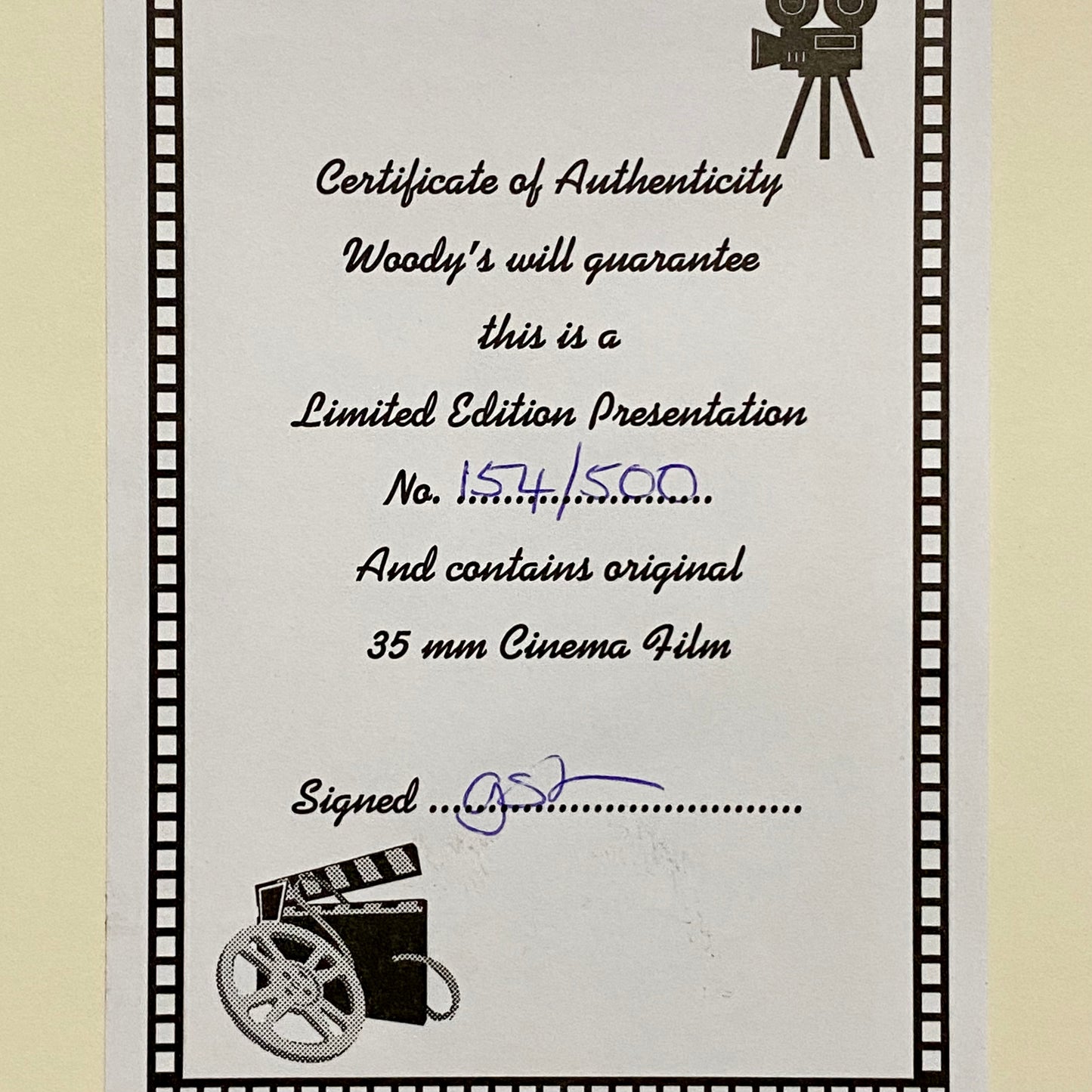 Vintage Grease John Travolta No.154 /500 Limited Ed Mounted Film Cell Display