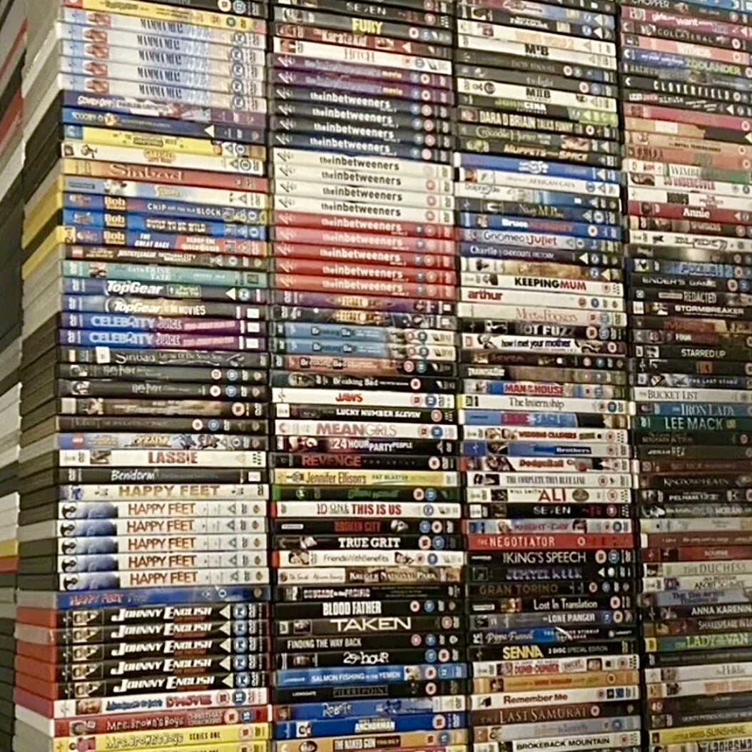 50 DVDs Randomly Selected From Up To 4000 DVDs Including All Genres Bulk Job Lot