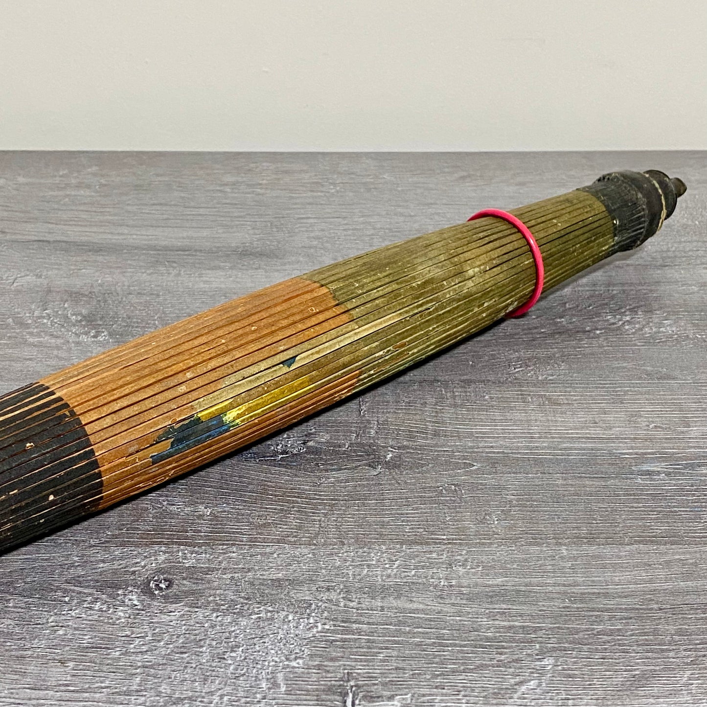 Japanese Vintage Paper Umbrella Parasol Hiyooshiya World War II Colourful Rare