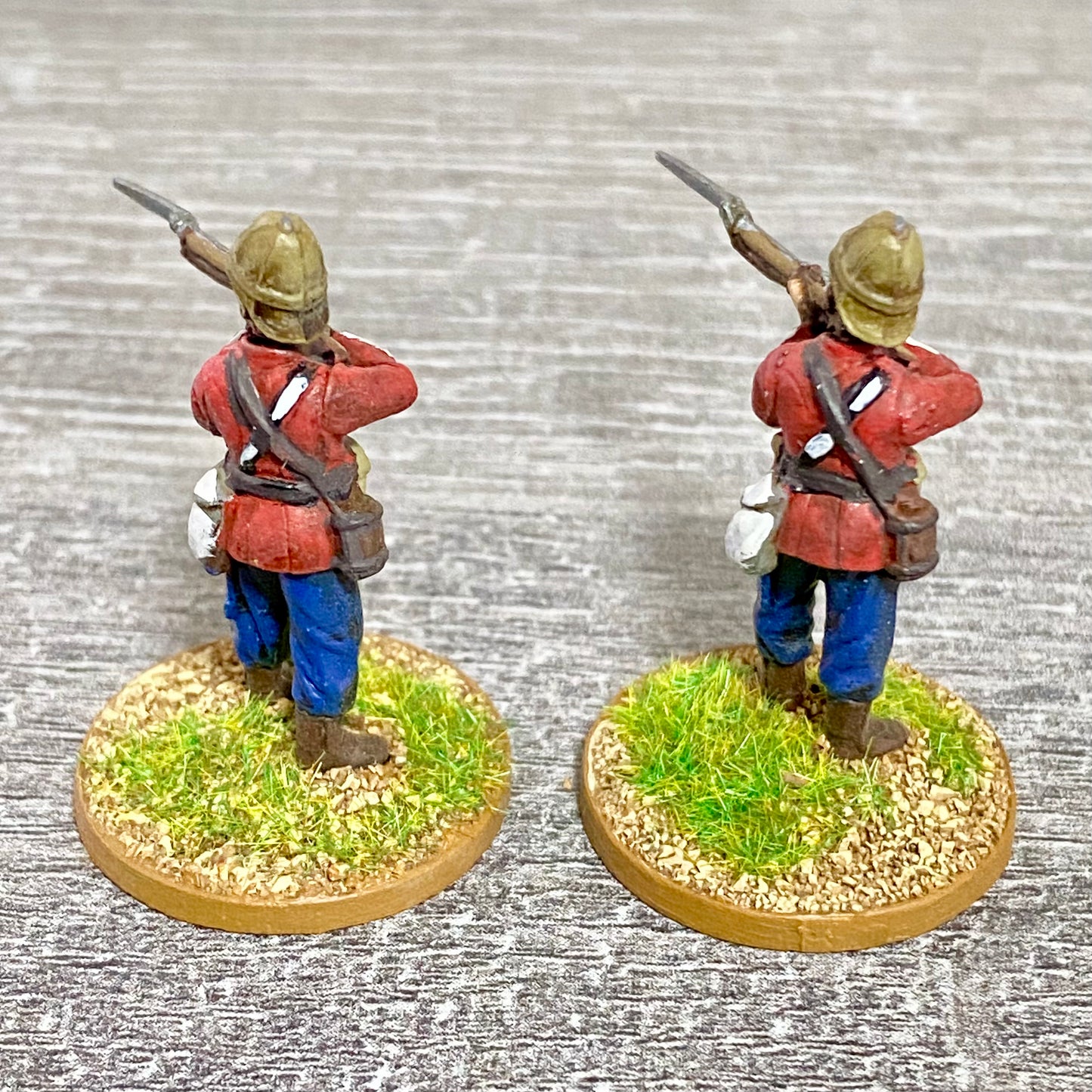 2x 28mm 24th Regiment Of Foot Painted Plastic Miniatures Zulu 1879 War Games #19