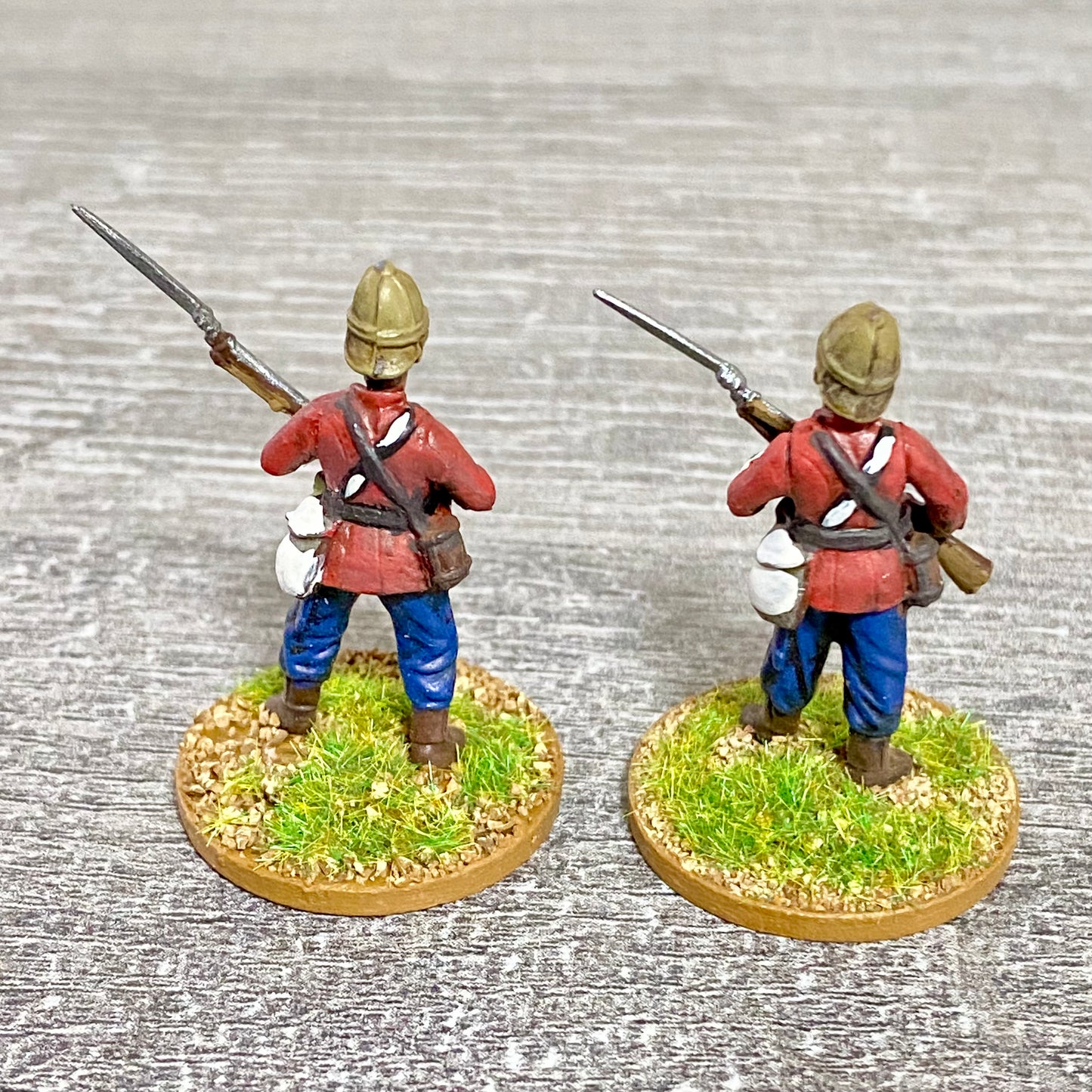 2x 28mm 24th Regiment Of Foot Painted Plastic Miniatures Zulu 1879 War Games #21