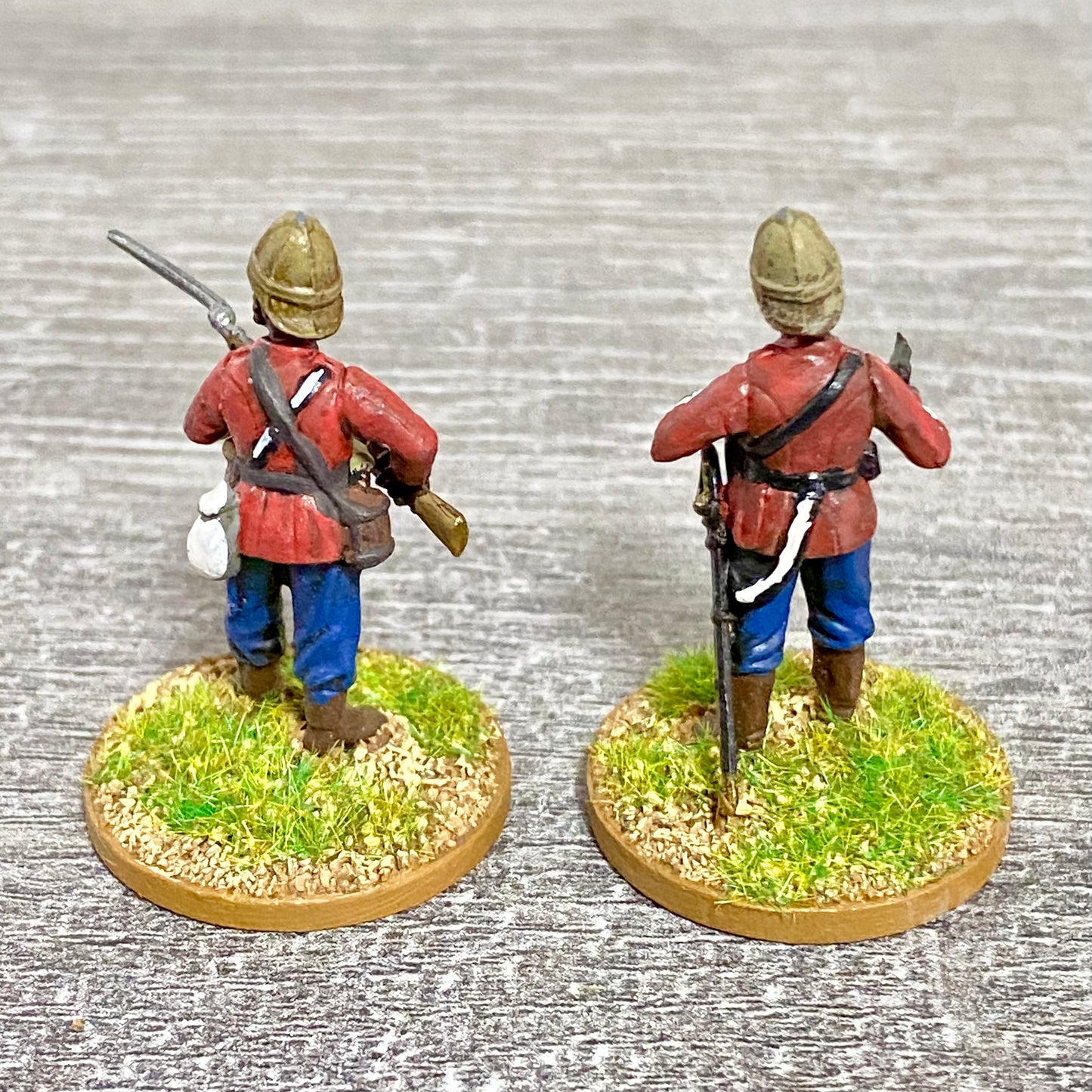 2x 28mm 24th Regiment Of Foot Painted Plastic Miniatures Zulu 1879 War Games #22