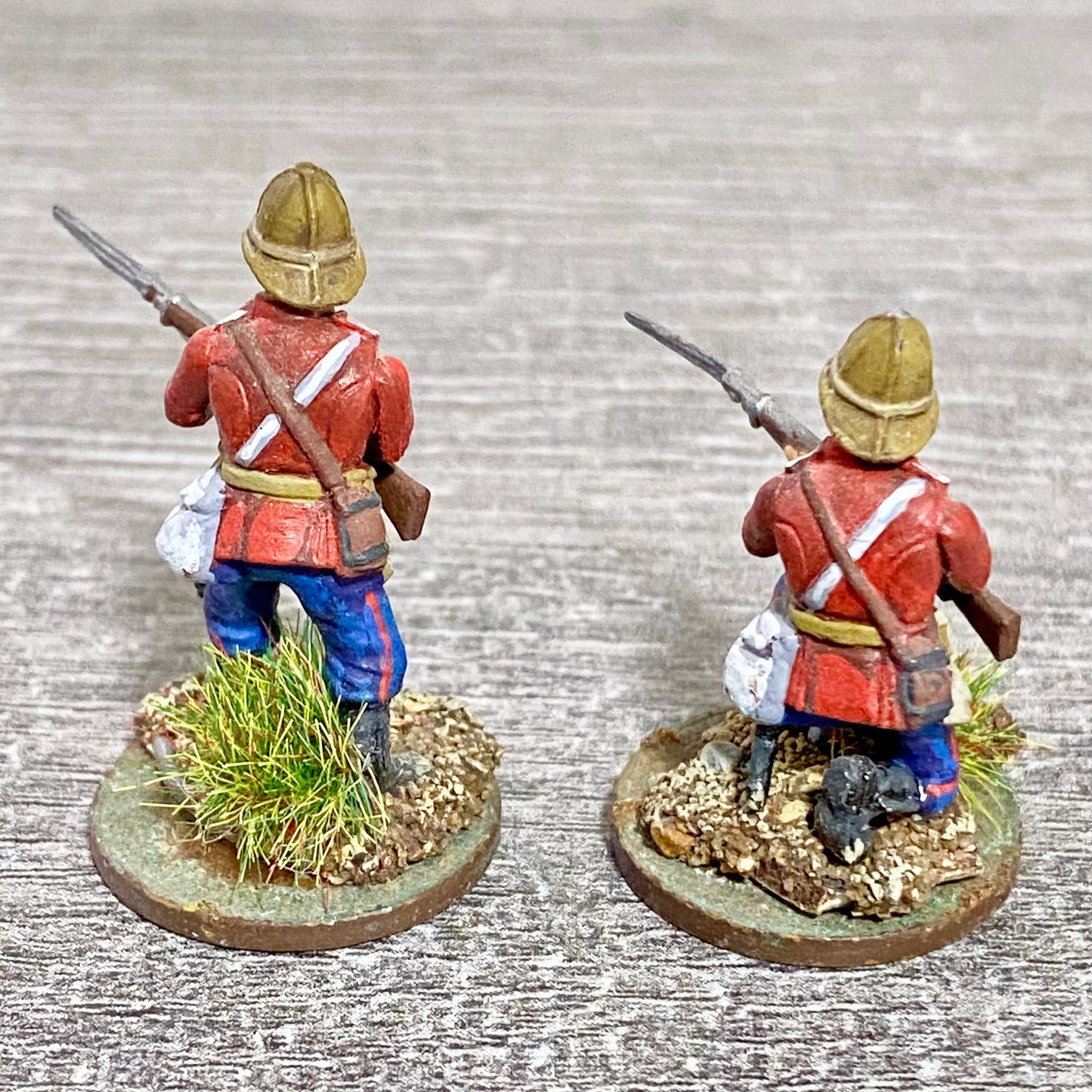 2x 28mm 24th Regiment Of Foot Painted Plastic Miniatures Zulu 1879 Wargaming #29