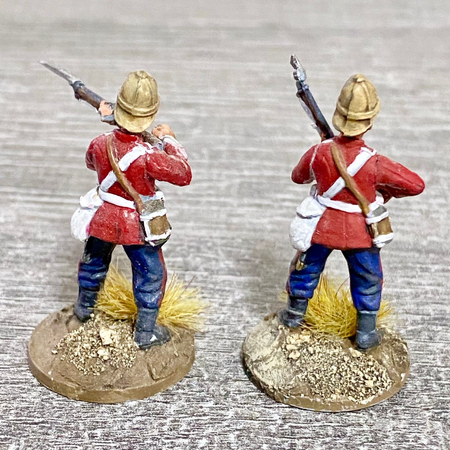 2x 28mm 24th Regiment Of Foot Painted Plastic Miniatures Zulu 1879 Wargaming #30