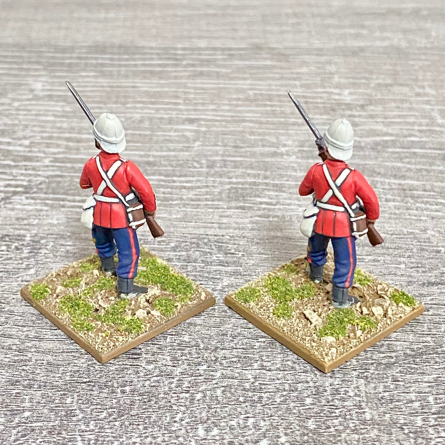 2x 28mm 24th Regt Of Foot Painted Plastic Miniatures Zulu 1879 Warlord Games #23