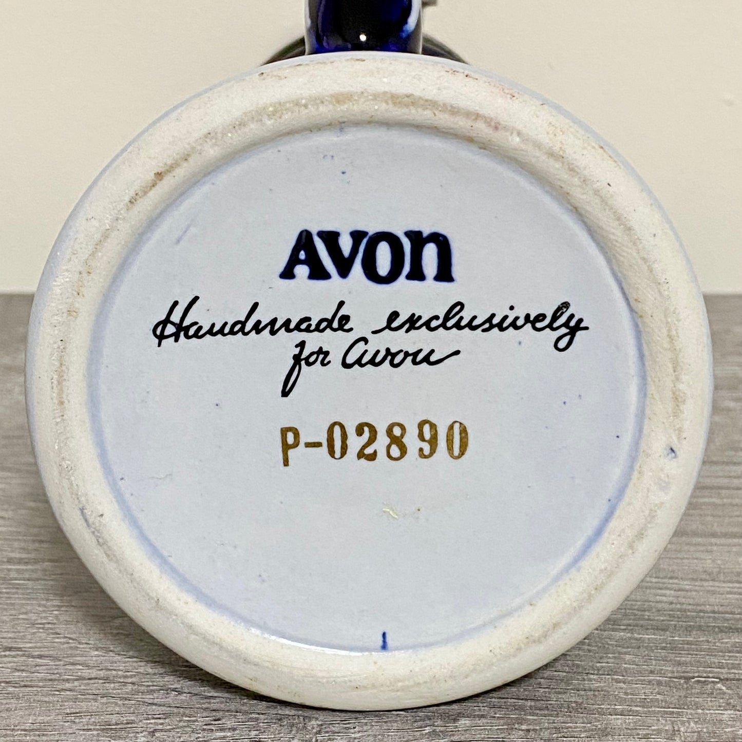 Vintage Avon Rocky Mountain Moose Ceramic Beer Stein Blue 1976 Tankard With Lid