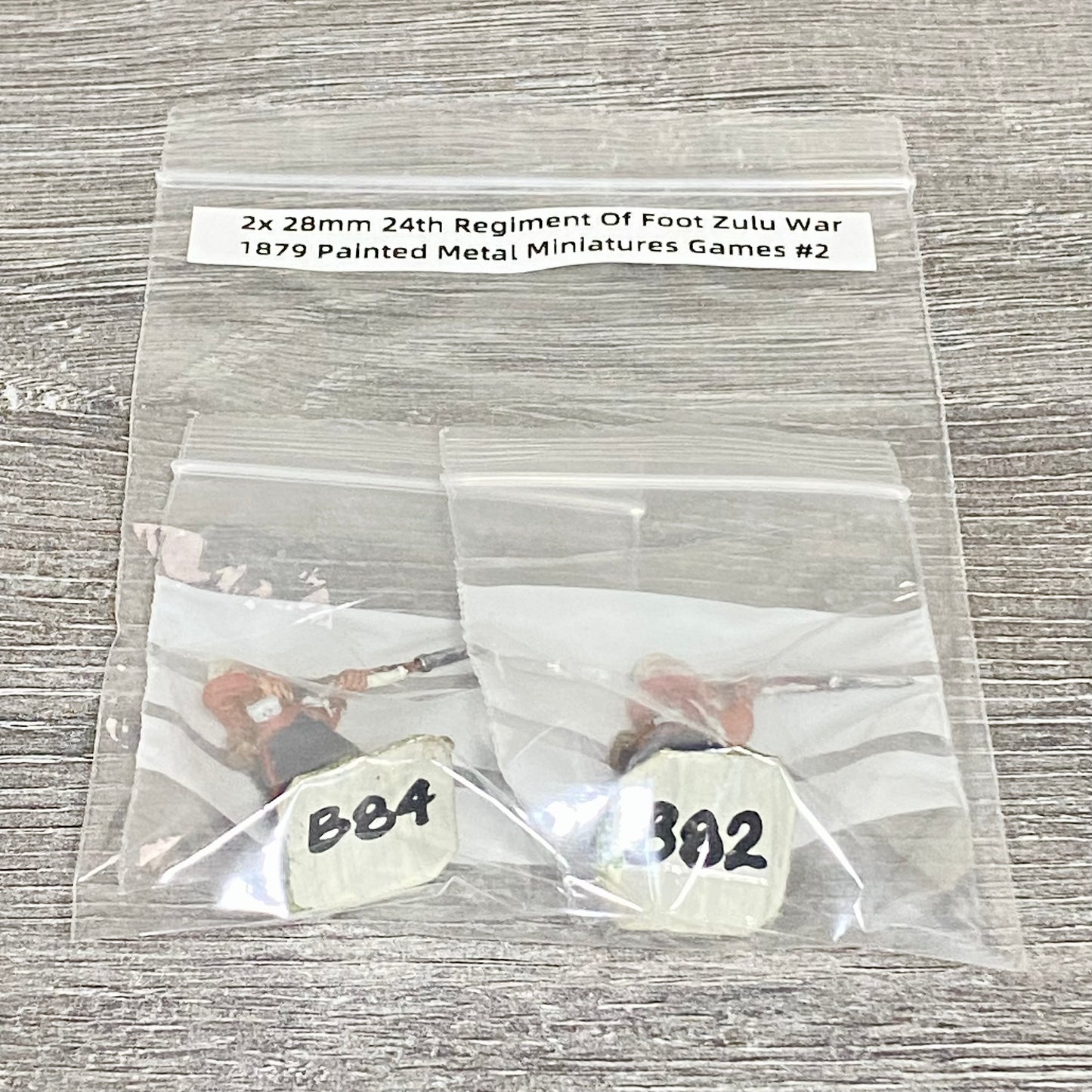 2x 28mm 24th Regiment Of Foot Zulu War 1879 Painted Metal Miniatures Games #2