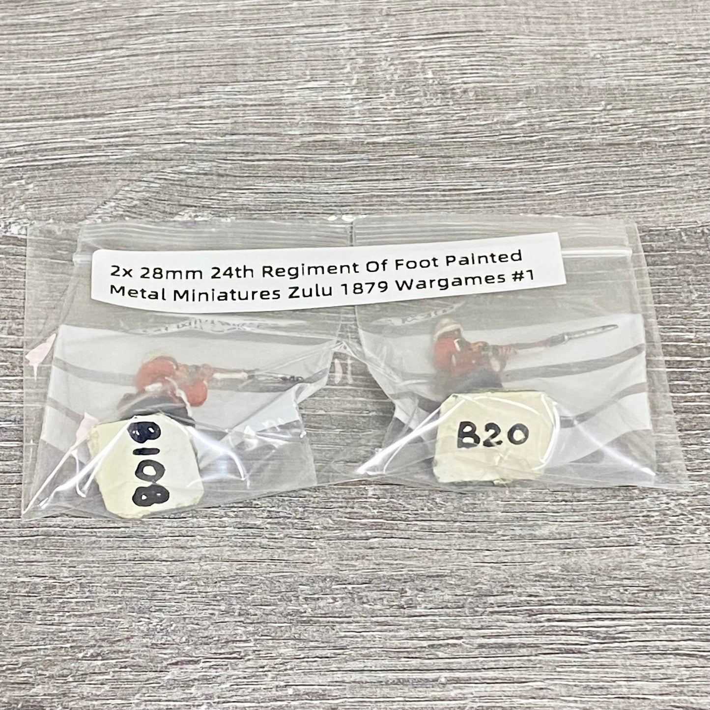 2x 28mm 24th Regiment Of Foot Painted Metal Miniatures Zulu 1879 Wargames #1