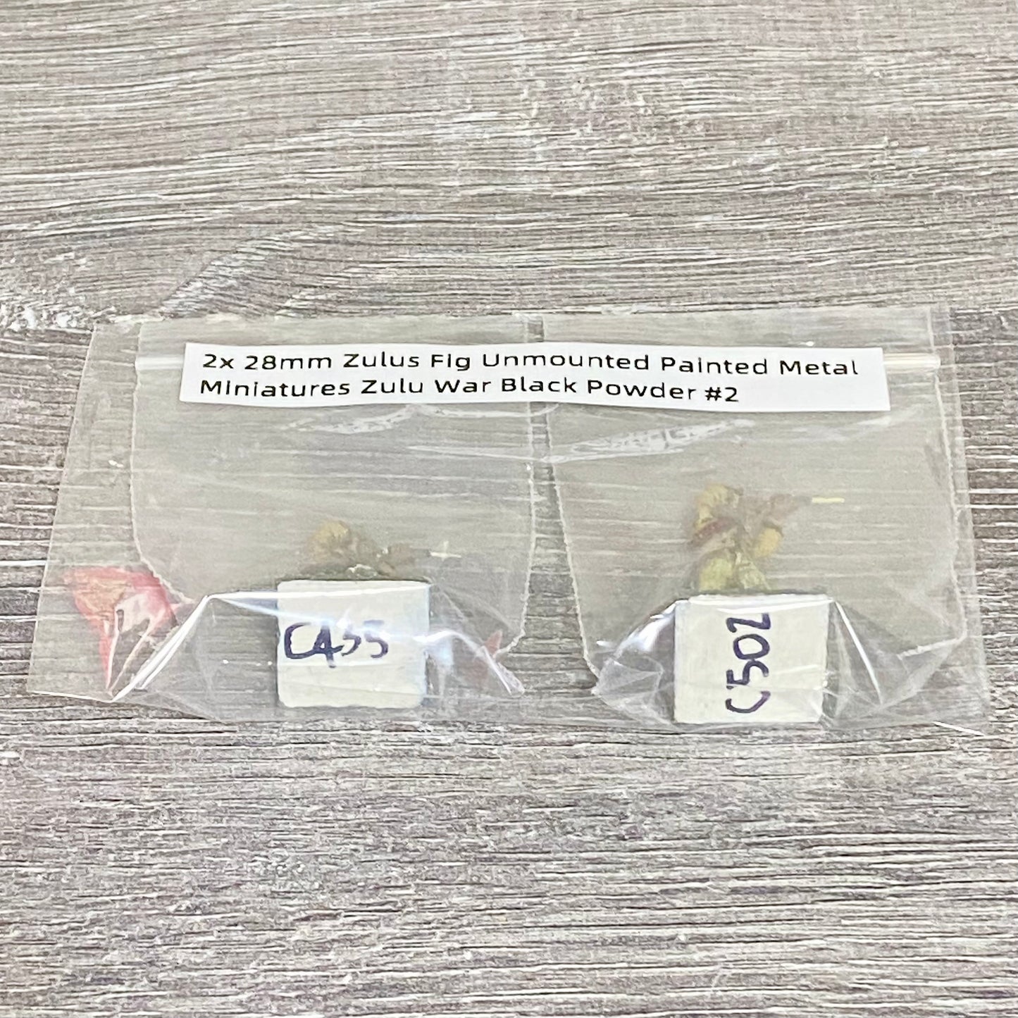 2x 28mm Zulus Fig Unmounted Painted Metal Miniatures Zulu War Black Powder #2