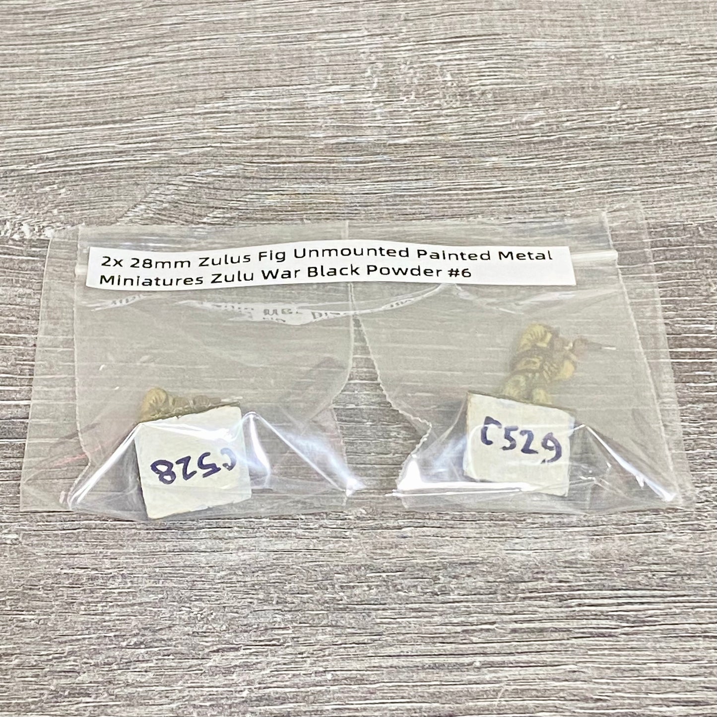 2x 28mm Zulus Fig Unmounted Painted Metal Miniatures Zulu War Black Powder #6