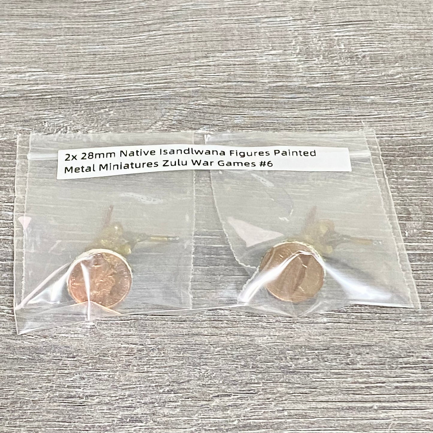 2x 28mm Native Isandlwana Figures Painted Metal Miniatures Zulu War Games #6