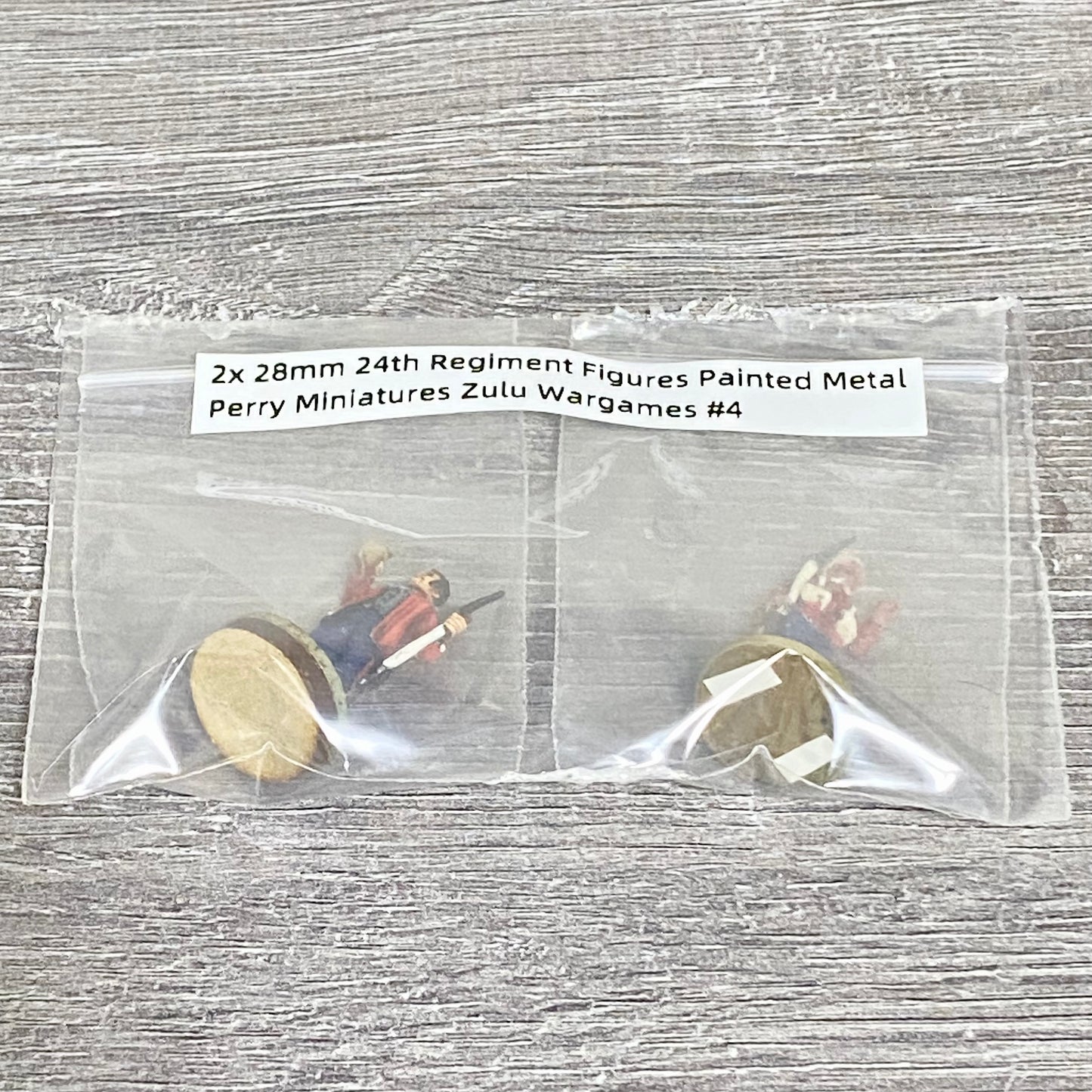 2x 28mm 24th Regiment Figures Painted Metal Perry Miniatures Zulu Wargames #4