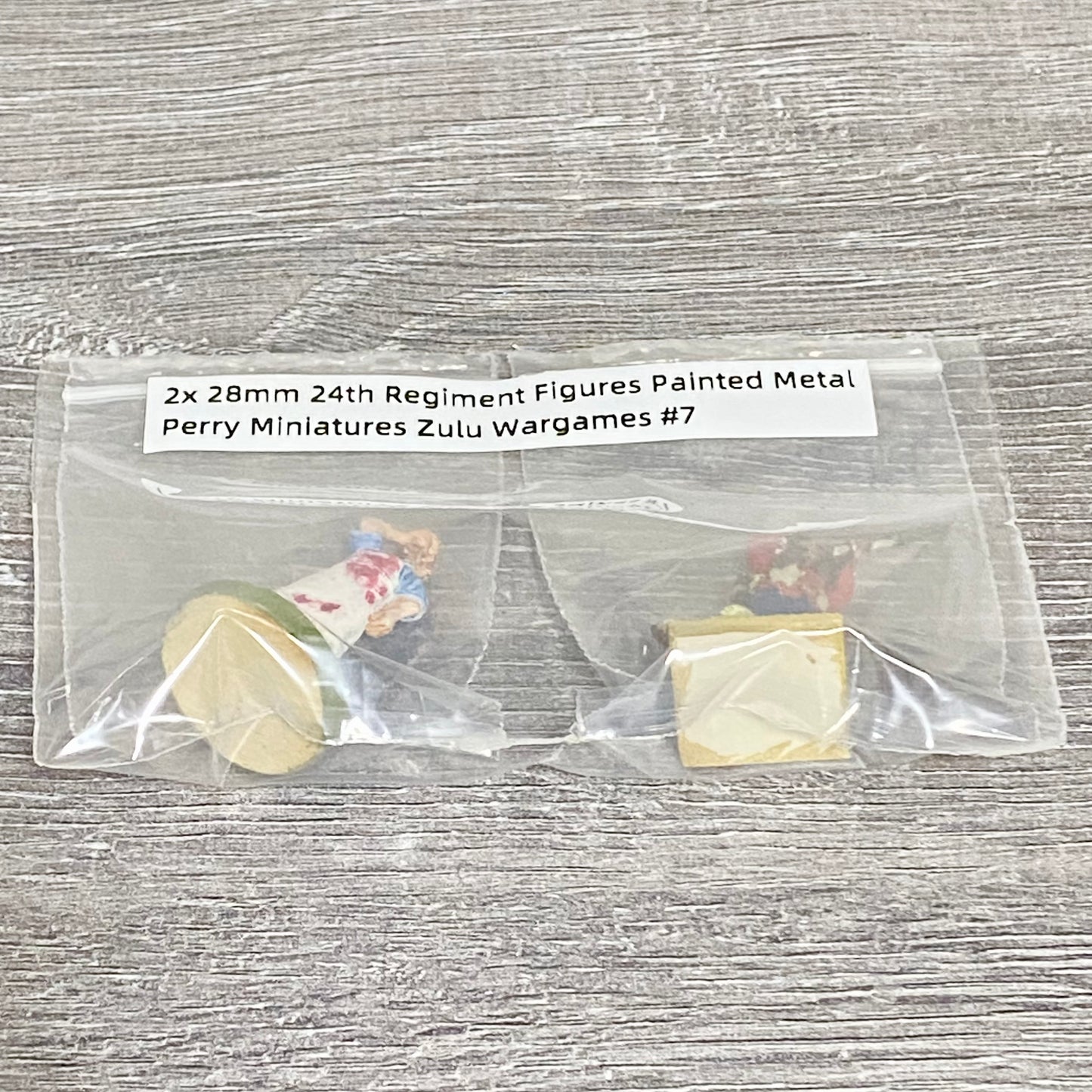 2x 28mm 24th Regiment Figures Painted Metal Perry Miniatures Zulu Wargames #7