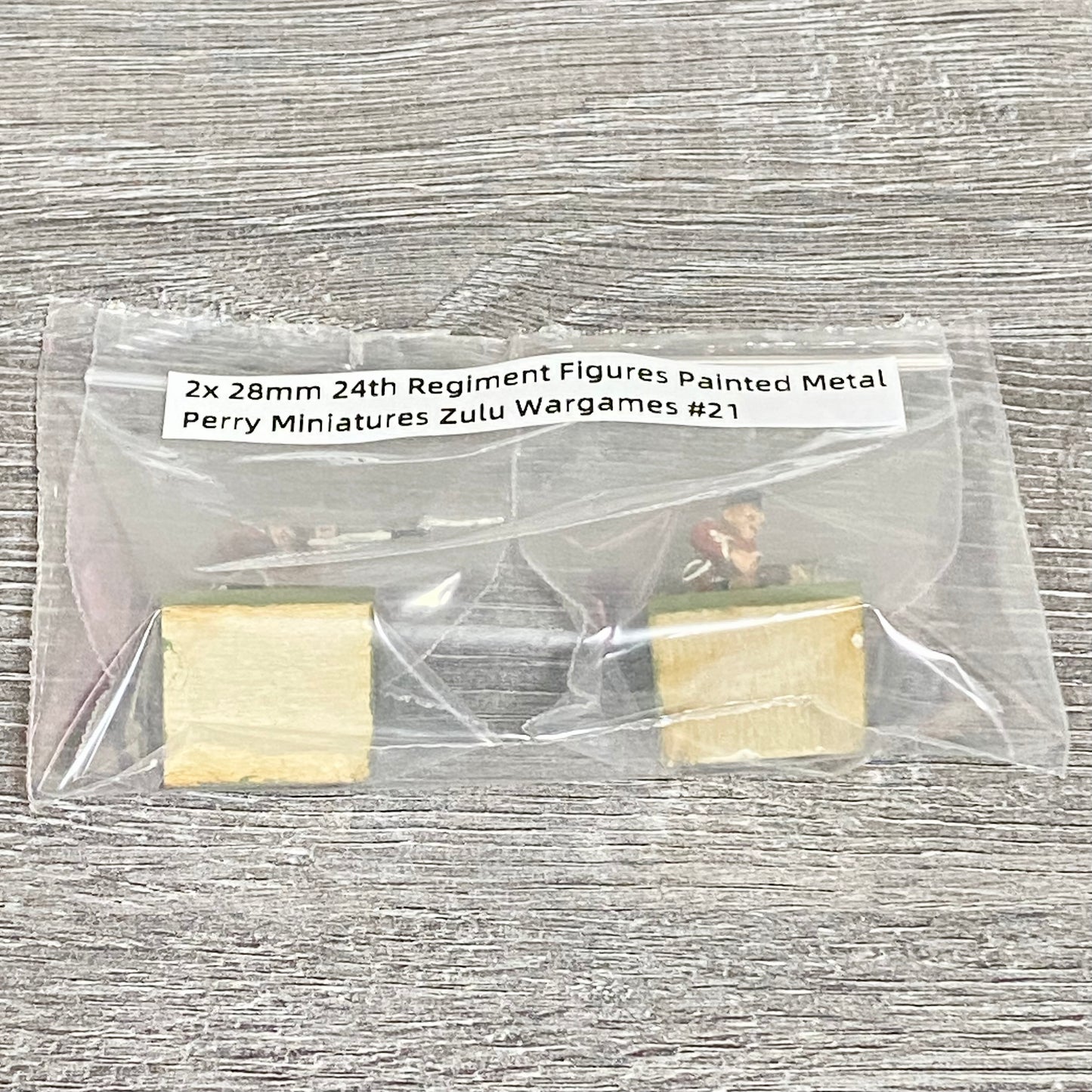 2x 28mm 24th Regiment Figures Painted Metal Perry Miniatures Zulu Wargames #21