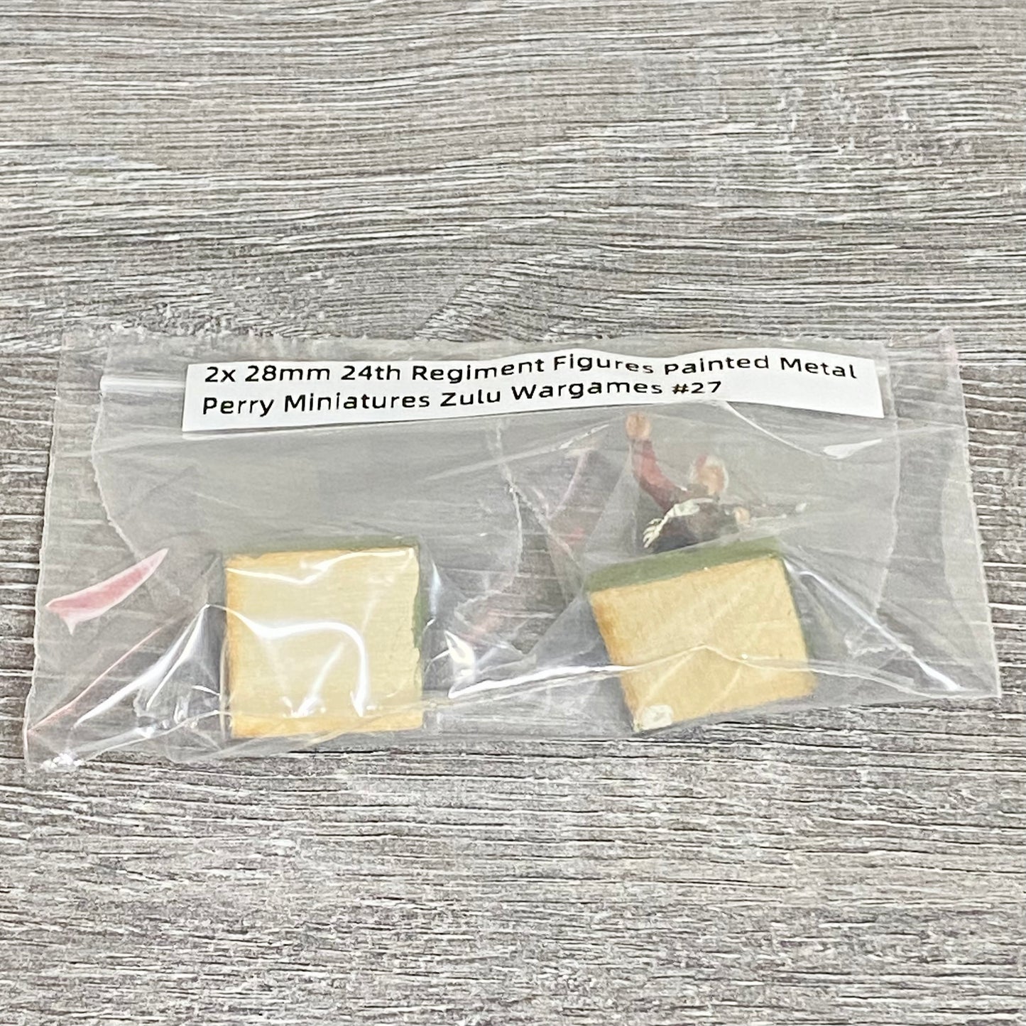 2x 28mm 24th Regiment Figures Painted Metal Perry Miniatures Zulu Wargames #27