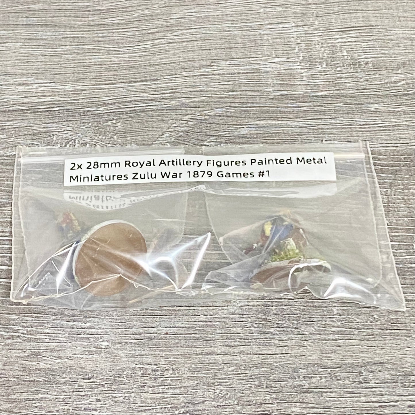2x 28mm Royal Artillery Figures Painted Metal Miniatures Zulu War 1879 Games #1