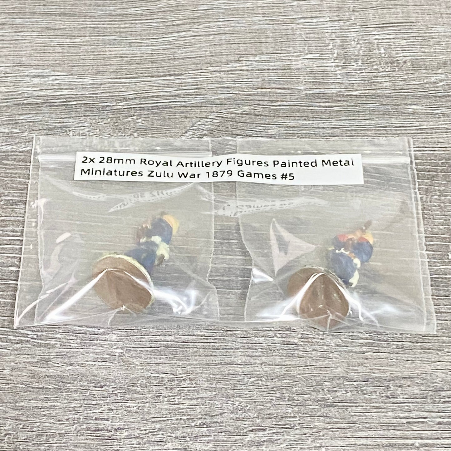 2x 28mm Royal Artillery Figures Painted Metal Miniatures Zulu War 1879 Games #5