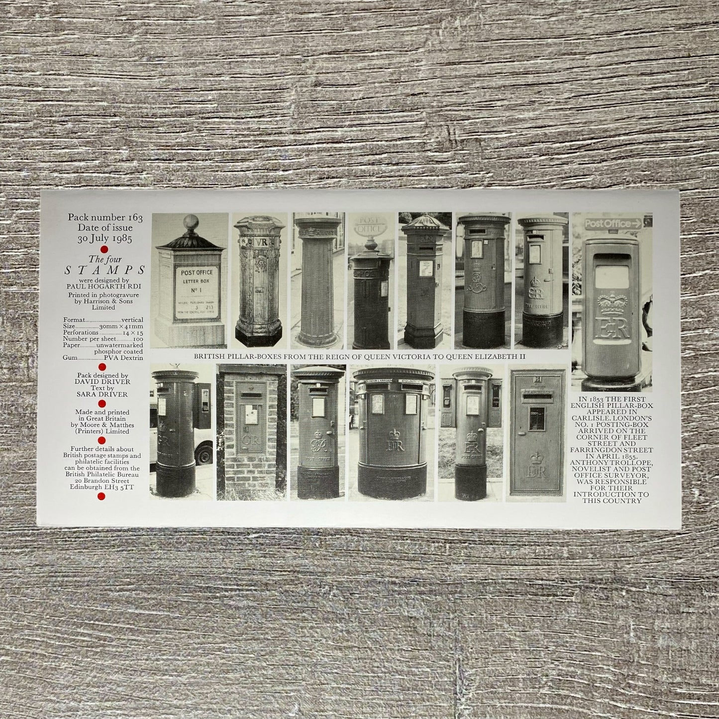 GB QEII 1985 Royal Mail 350 Years Of Service To Public Presentation Pack No. 163