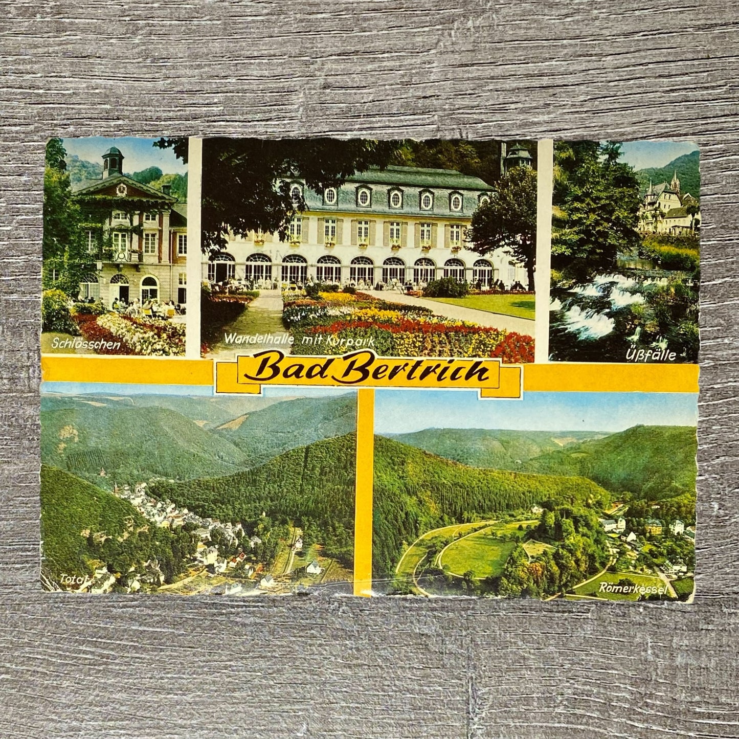 1966 Bad Bertrich Postcard Handwritten Message Germany To England 30 Pfennig