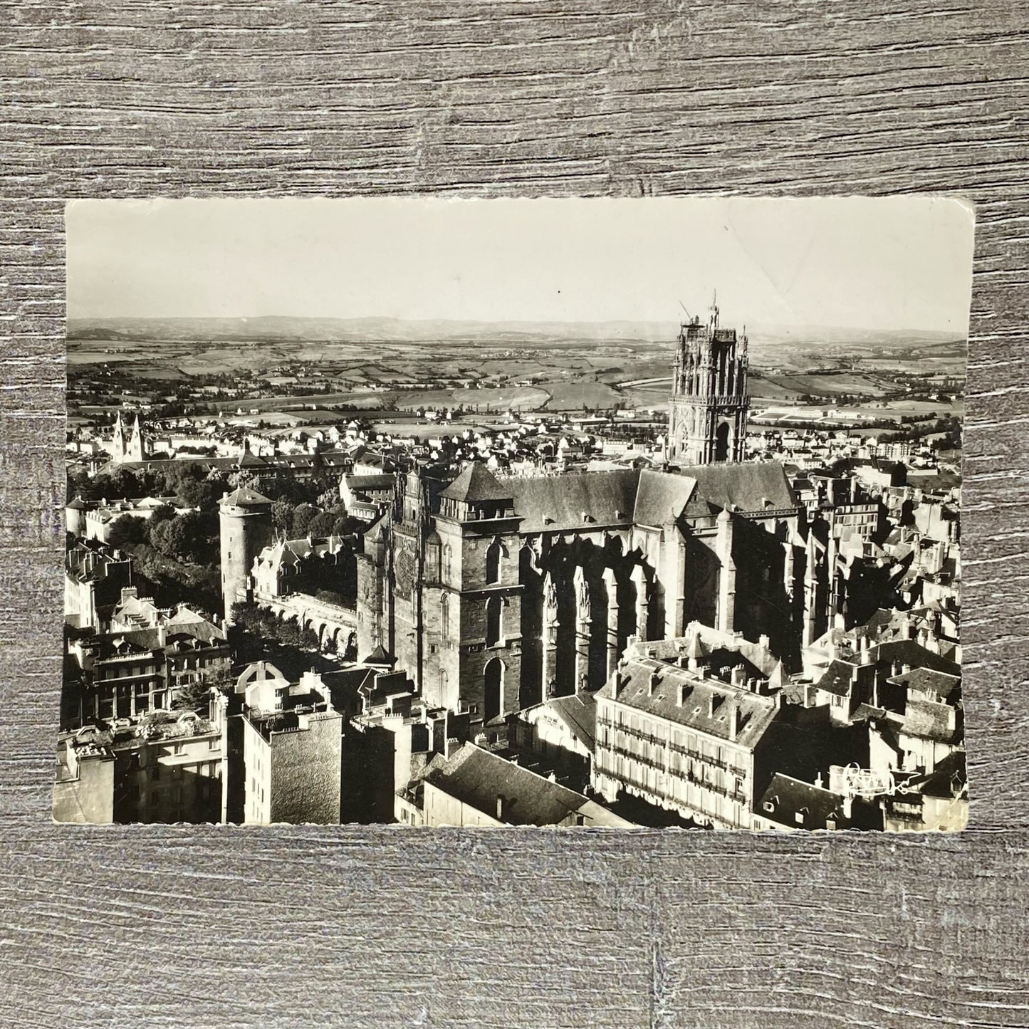 1966 Auxerre Cathedral Postcard Handwritten Message France To England 0.30 Franc