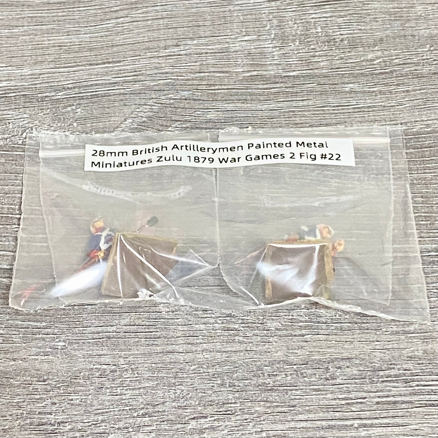 28mm British Artillerymen Painted Metal Miniatures Zulu 1879 War Games 2 Fig #22
