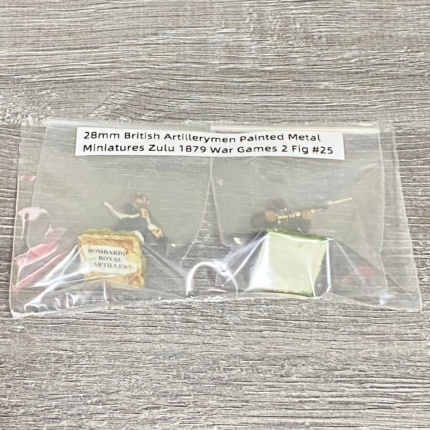 28mm British Artillerymen Painted Metal Miniatures Zulu 1879 War Games 2 Fig #25
