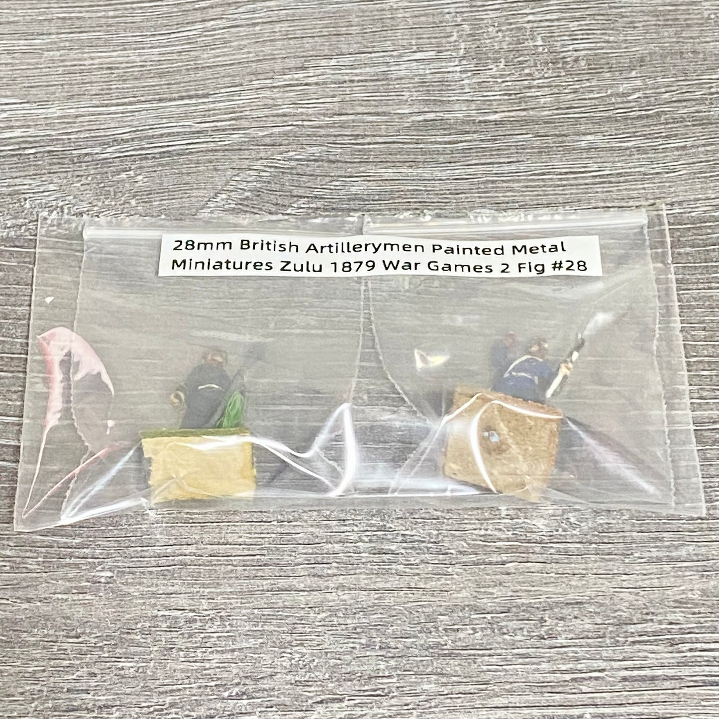 28mm British Artillerymen Painted Metal Miniatures Zulu 1879 War Games 2 Fig #28