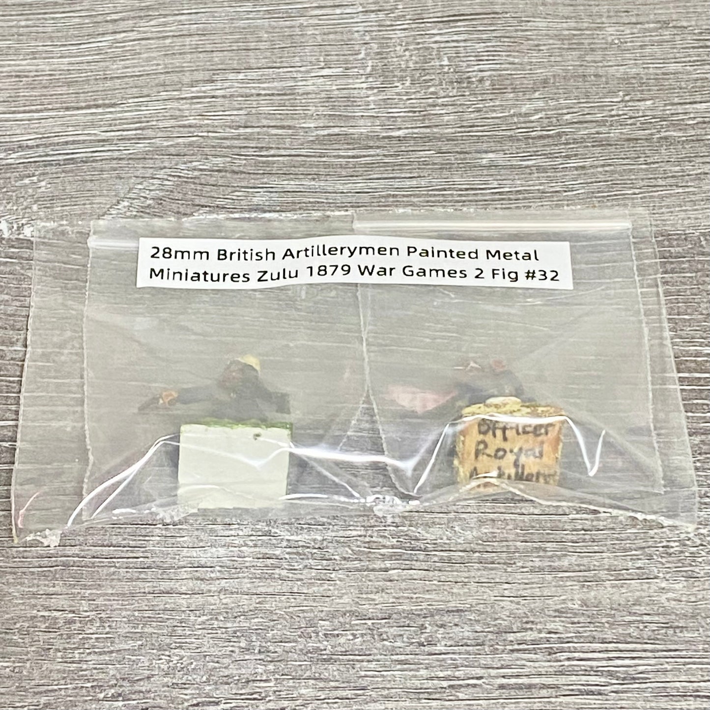 28mm British Artillerymen Painted Metal Miniatures Zulu 1879 War Games 2 Fig #32