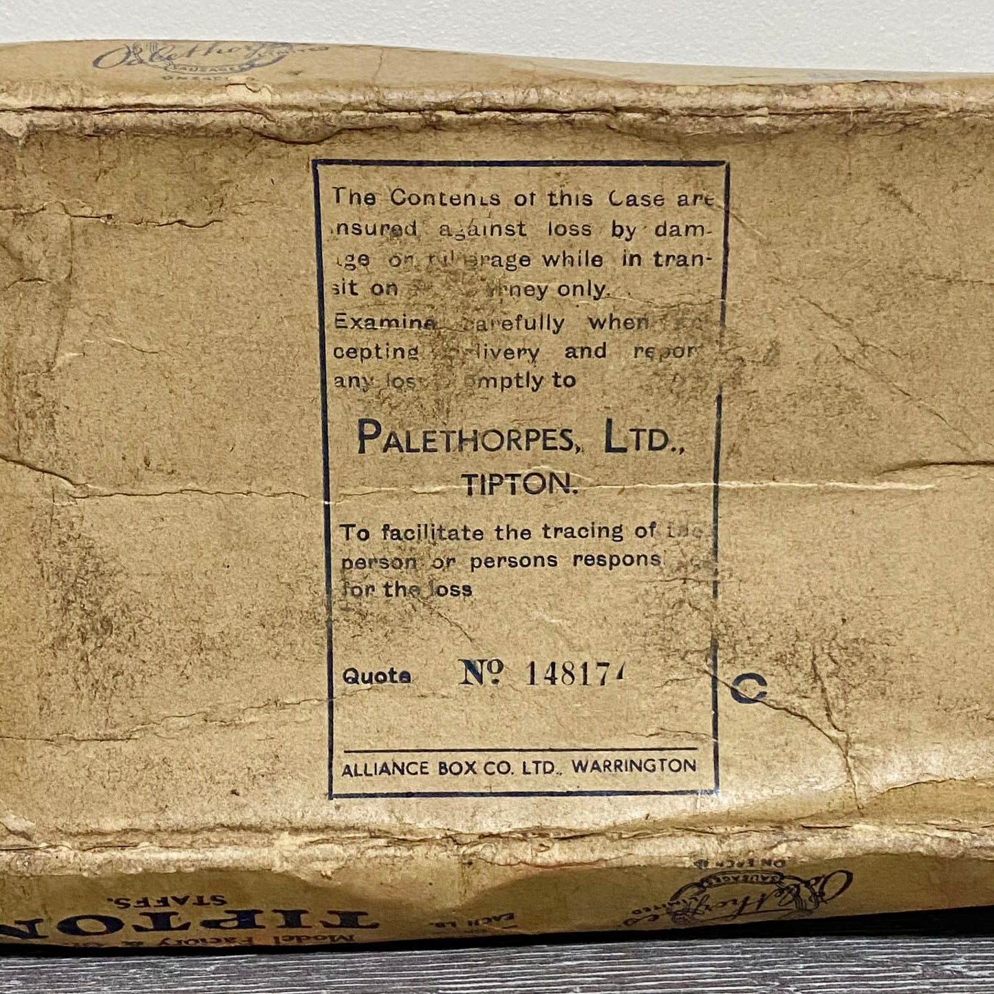 Vintage Palethorpes Sausages Display Box With Prop Sausages Royal Cambridge Rare