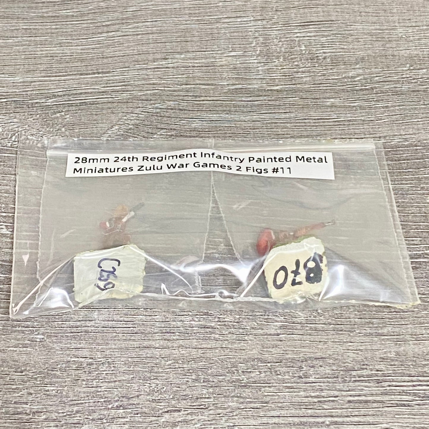28mm 24th Regiment Infantry Painted Metal Miniatures Zulu War Games 2 Figs #11