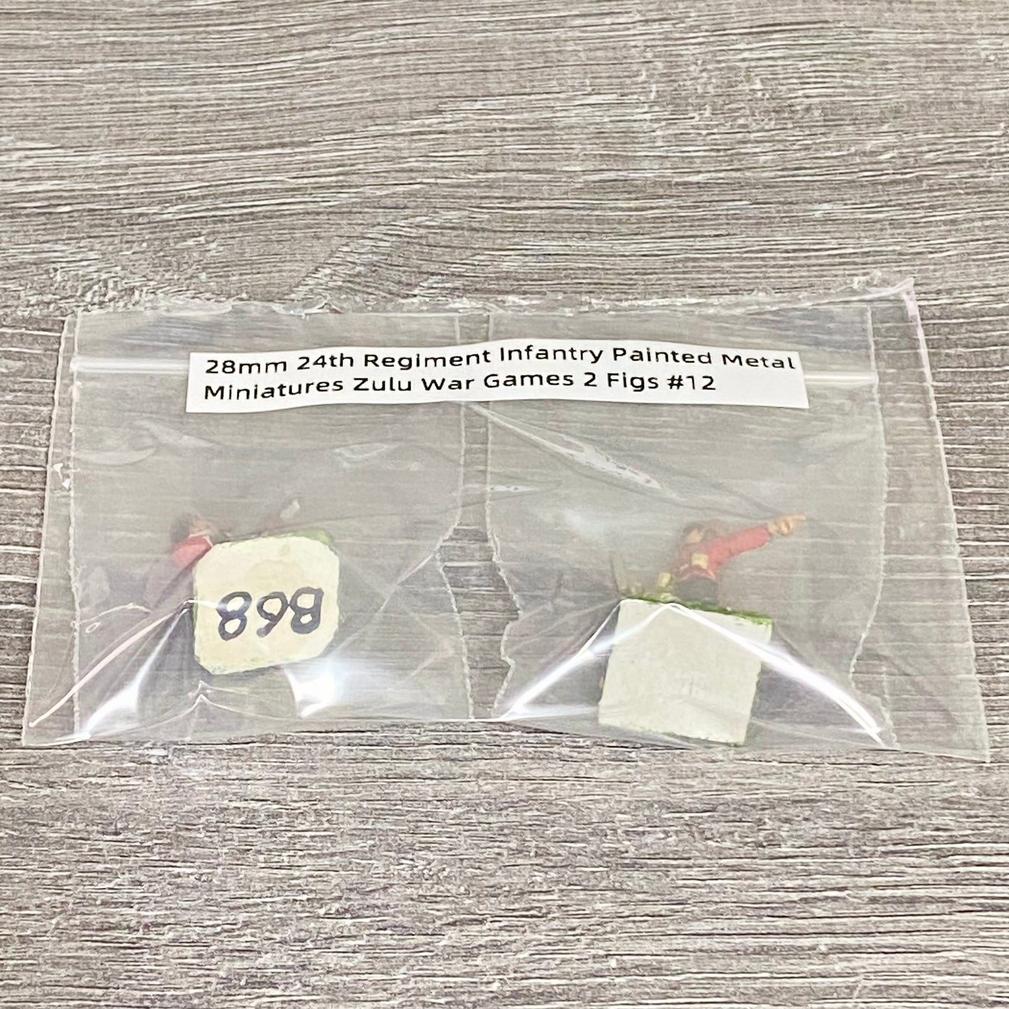 28mm 24th Regiment Infantry Painted Metal Miniatures Zulu War Games 2 Figs #12