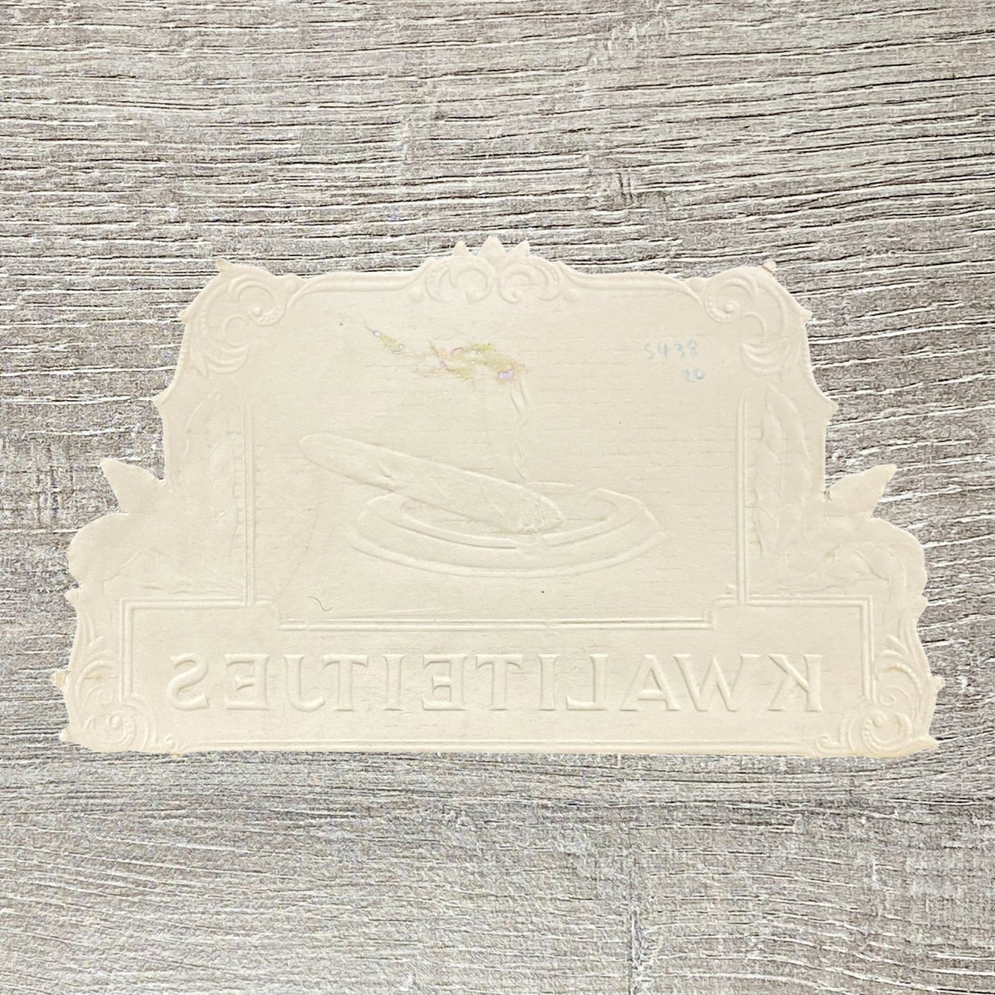 Vintage Kwaliteitjes Cigars Advertising Cigar Box Label Gold Tone Early 1900s