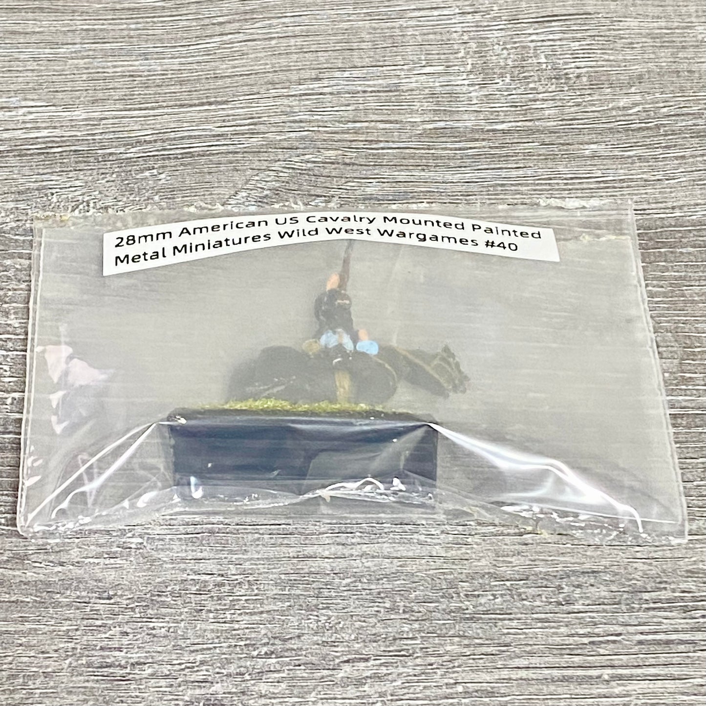 28mm American US Cavalry Mounted Painted Metal Miniatures Wild West Wargames #40