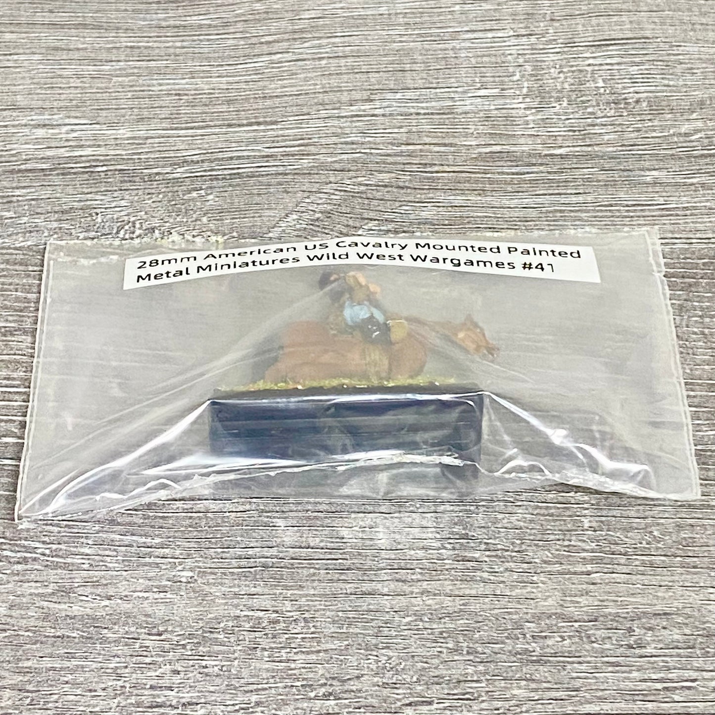 28mm American US Cavalry Mounted Painted Metal Miniatures Wild West Wargames #41