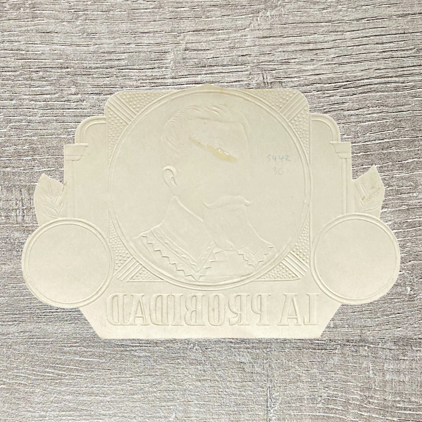 Late 19th Century La Probidad Cigars Advertising Portrait Cigar Box Paper Label