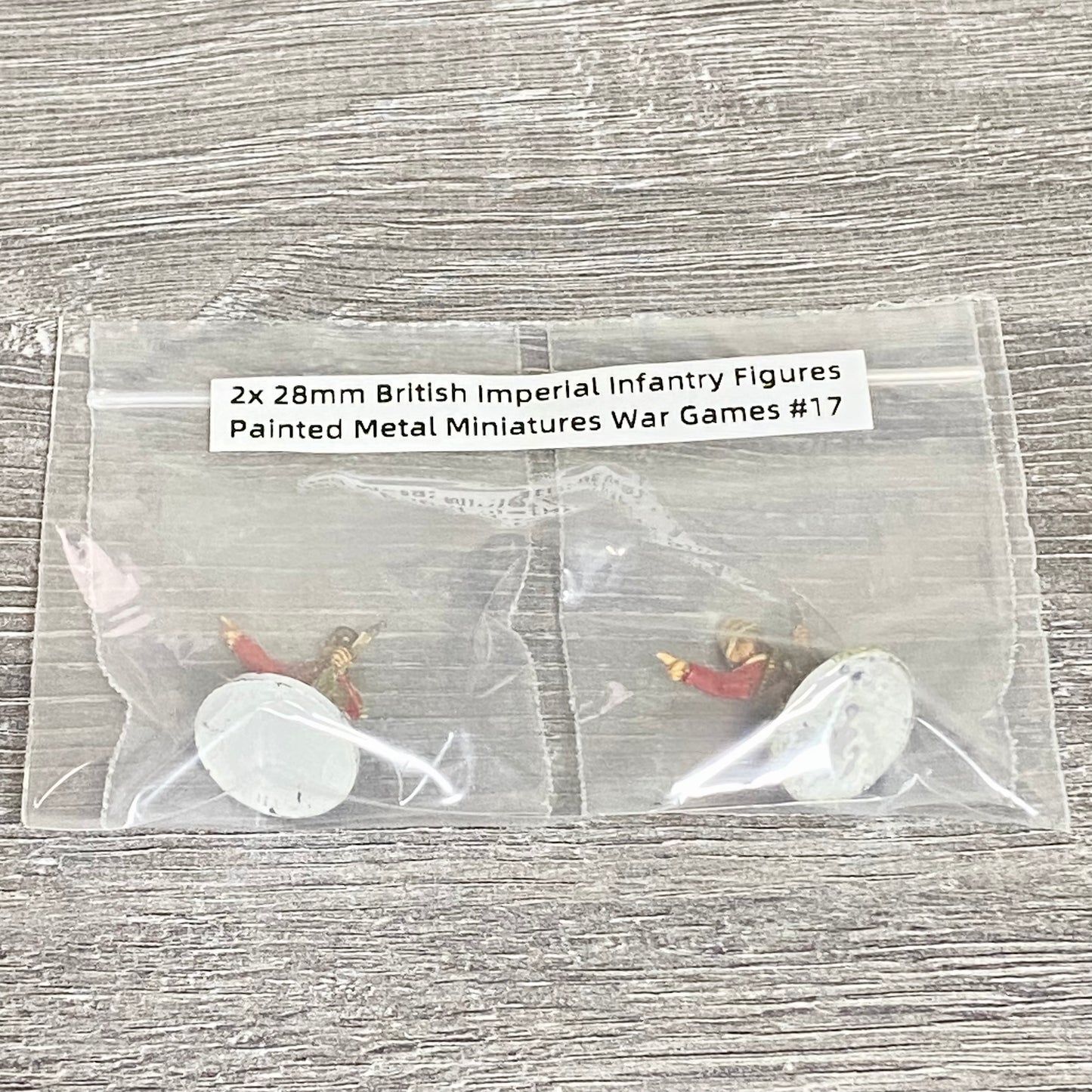 2x 28mm British Imperial Infantry Figures Painted Metal Miniatures War Games #17