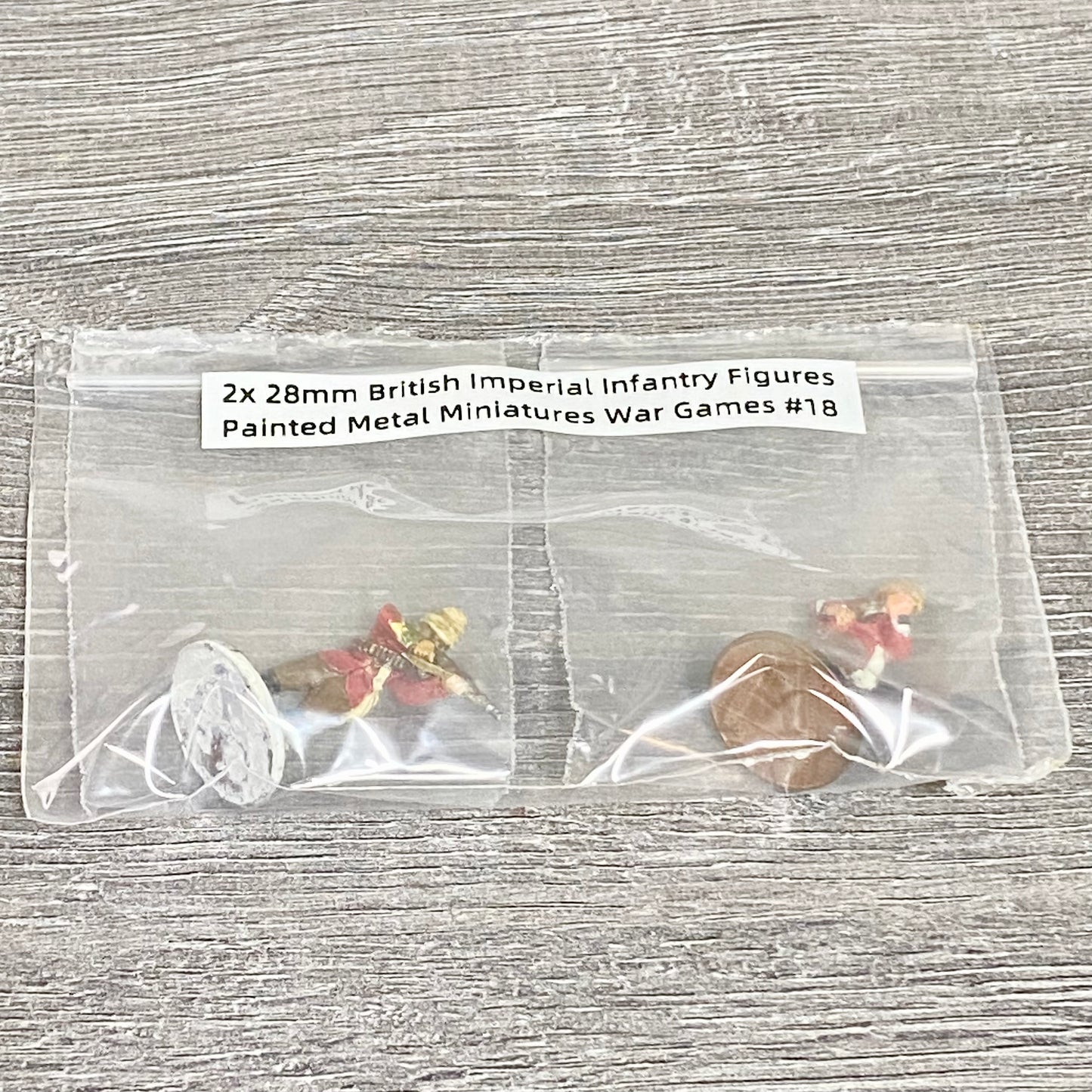 2x 28mm British Imperial Infantry Figures Painted Metal Miniatures War Games #18