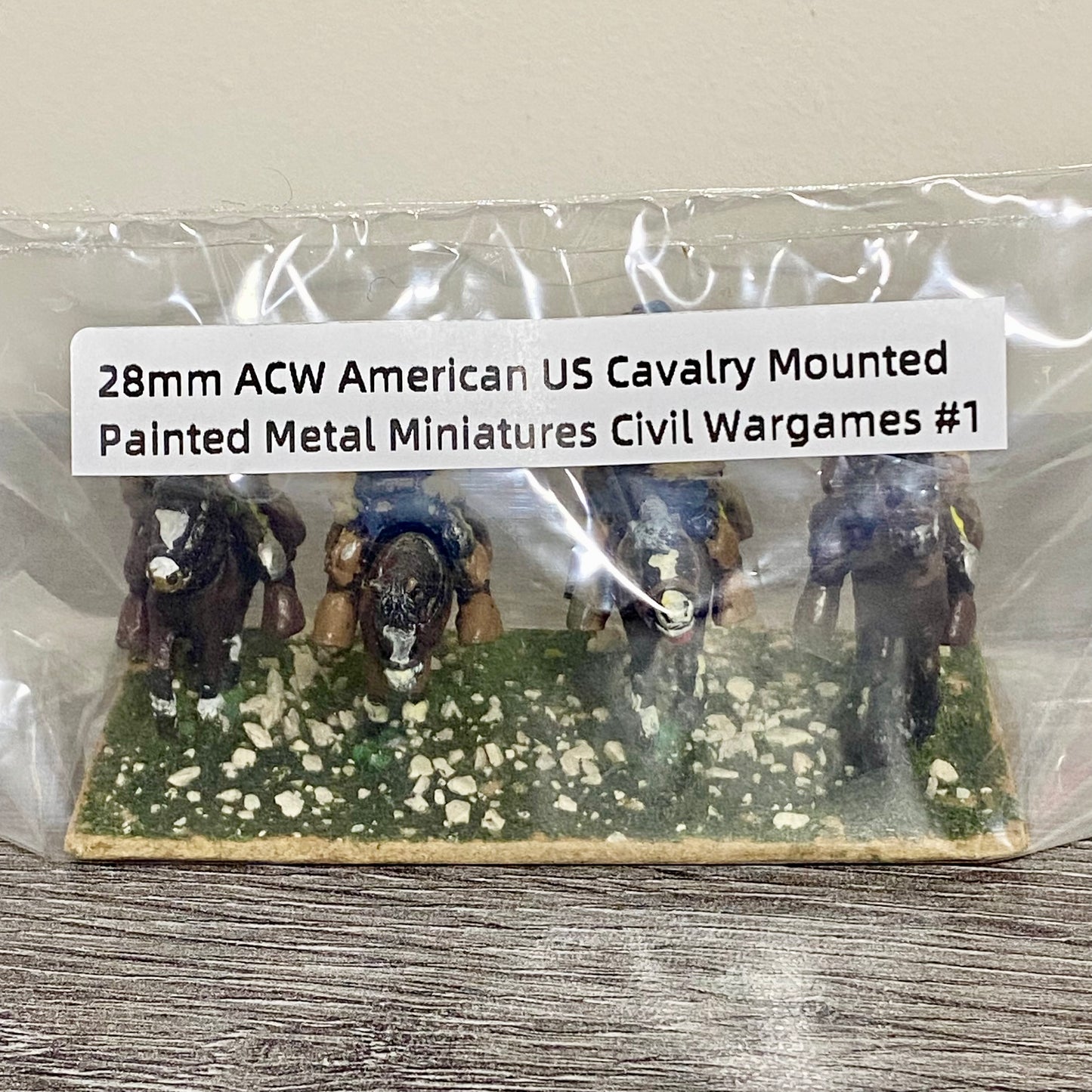 28mm ACW American US Cavalry Mounted Painted Metal Miniatures Civil Wargames #1