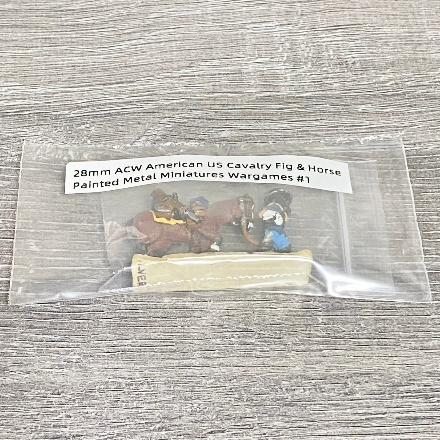 28mm ACW American US Cavalry Fig & Horse Painted Metal Miniatures Wargames #1
