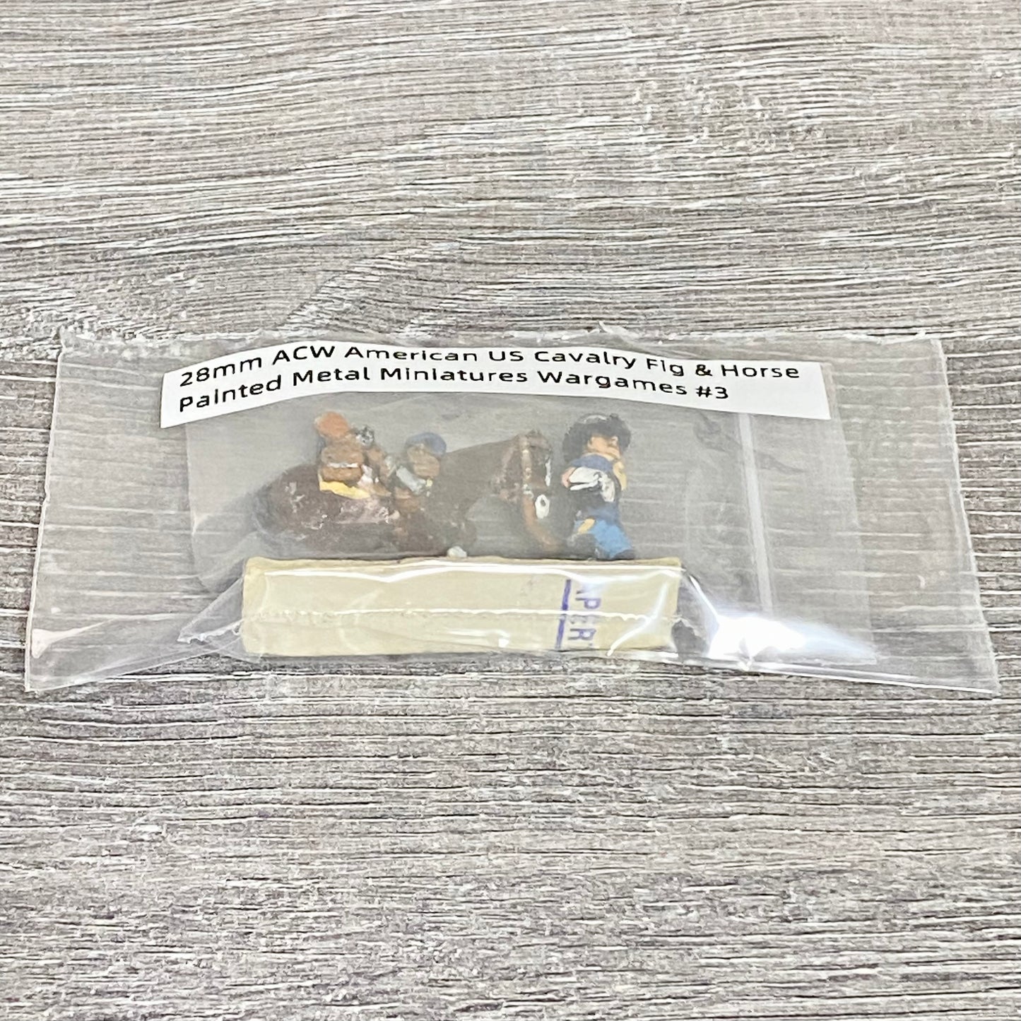 28mm ACW American US Cavalry Fig & Horse Painted Metal Miniatures Wargames #3