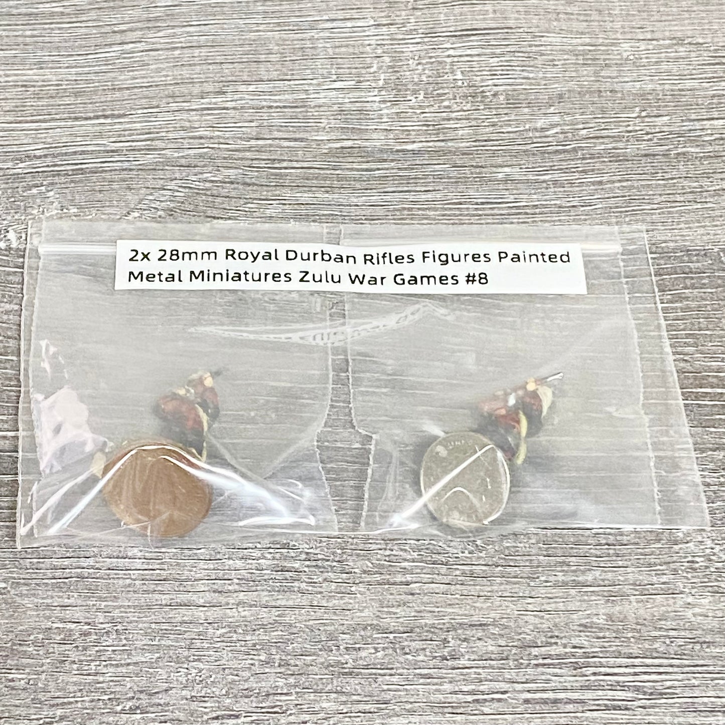 2x 28mm Royal Durban Rifles Figures Painted Metal Miniatures Zulu War Games #8