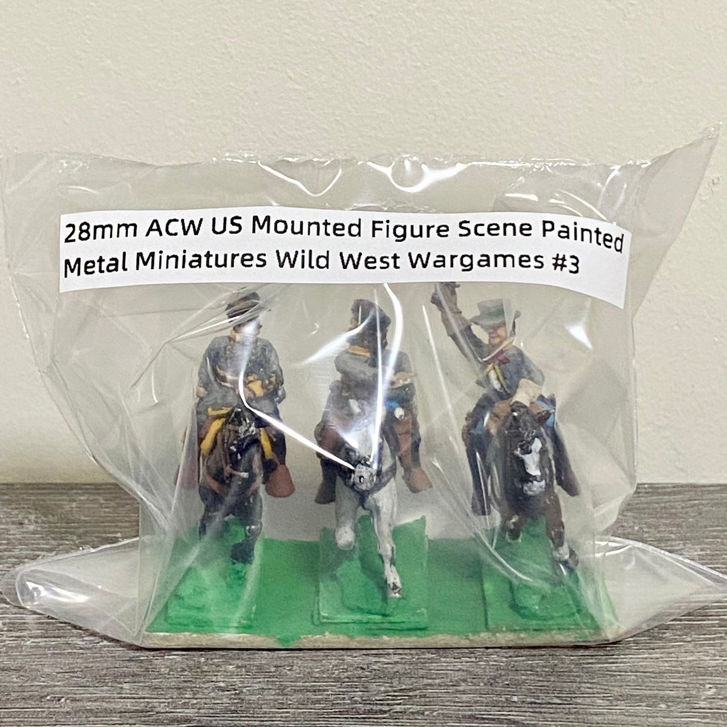 28mm ACW US Mounted Figure Scene Painted Metal Miniatures Wild West Wargames #3