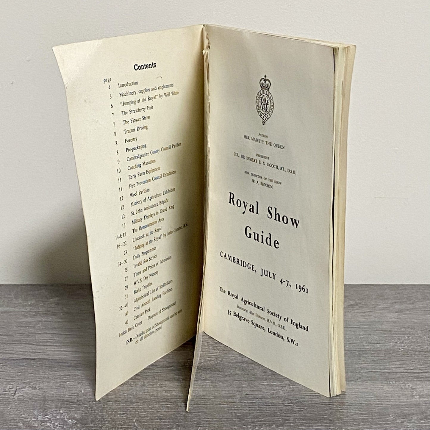 Vintage 1961 Royal Show Cambridge July 4-7 Event Programme Guide 2 Booklet Rare