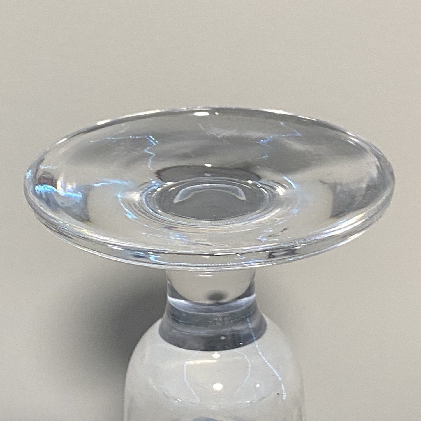 Vintage Crystal Cut Glass Clear Round Floral Art Deco Flared Fluted Flower Vase
