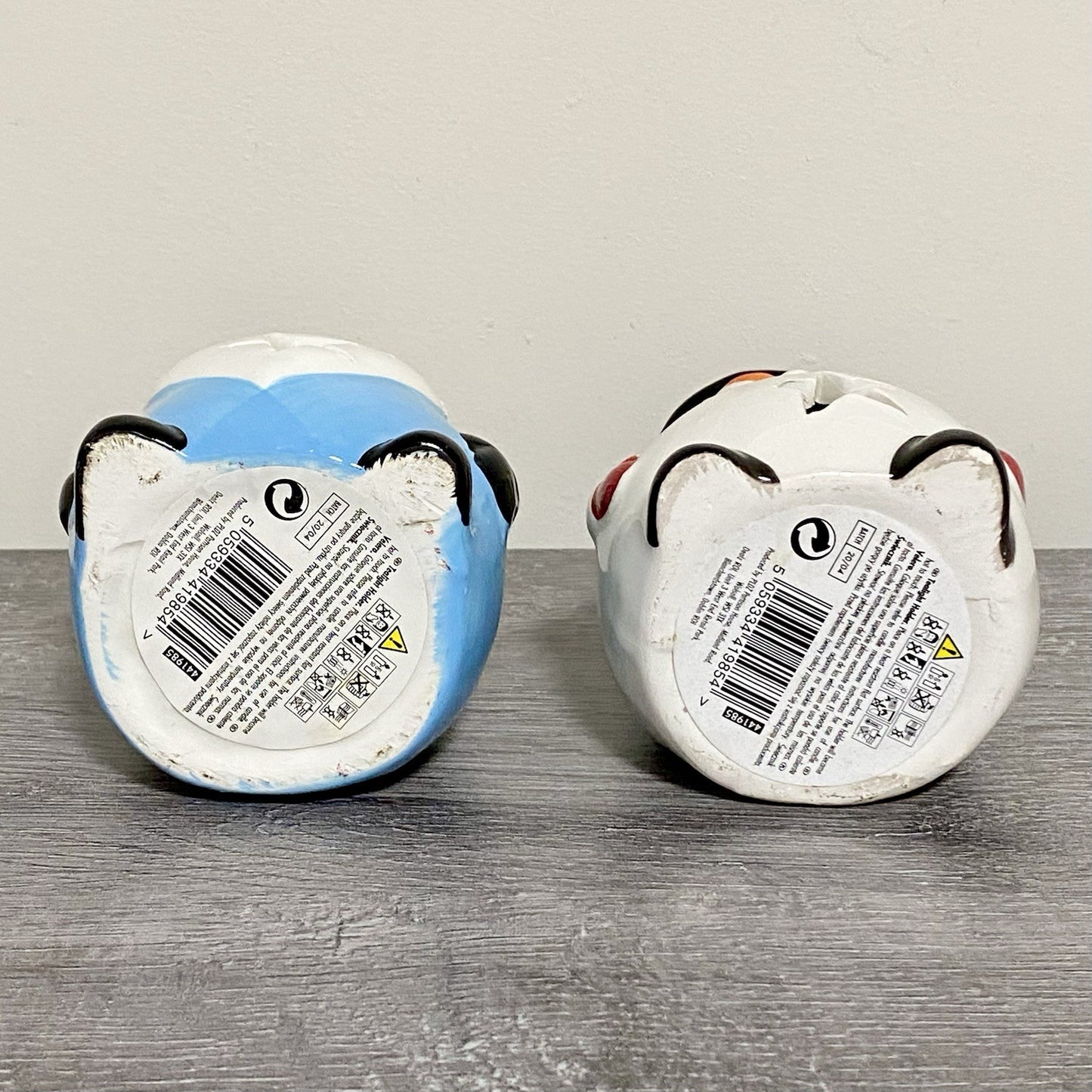 Christmas Tea Light Candle Holder Santa & Snowman Set Of 2 Xmas Decoration Pair