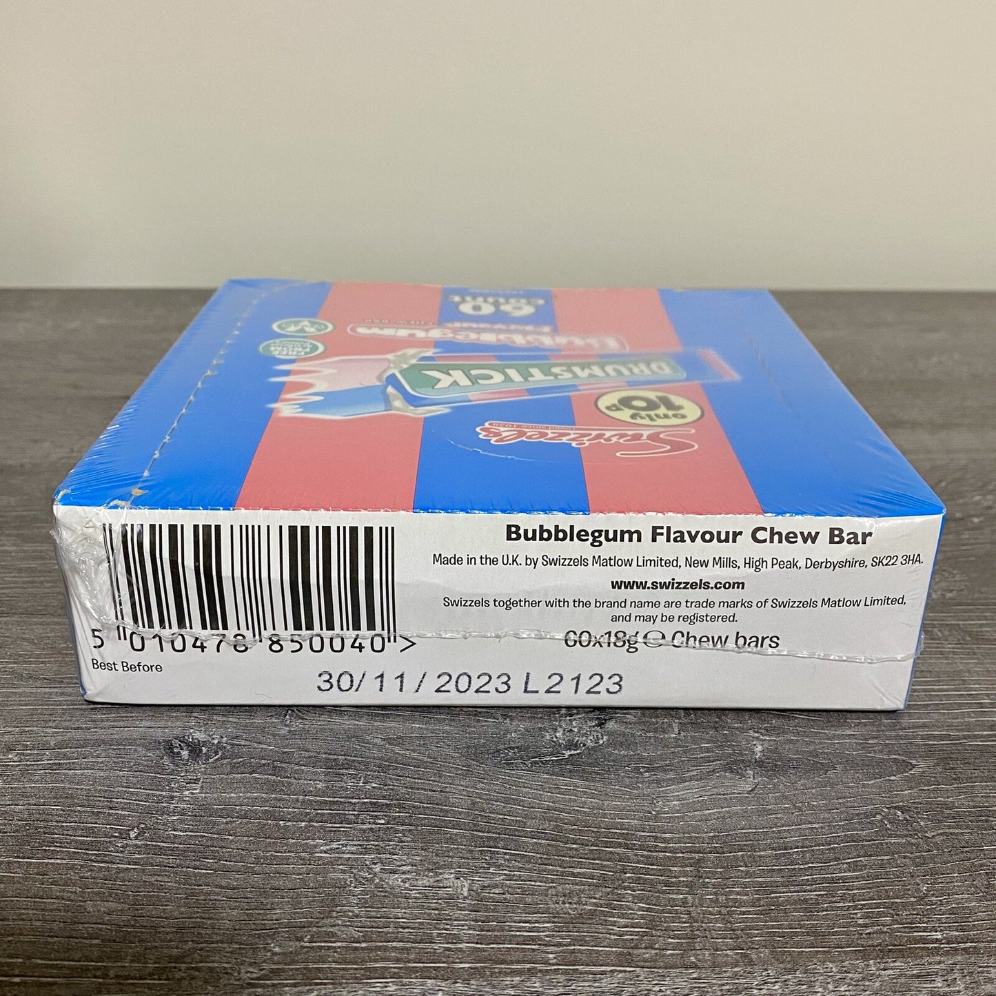 Swizzels Drumstick Bubblegum Flavour Chew Bar 60 Count Sealed Box Discontinued