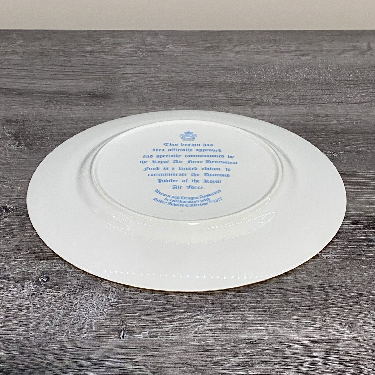 Royal Air Force RAF 60th Anniversary 1918-1978 Aynsley Commemorative Plate