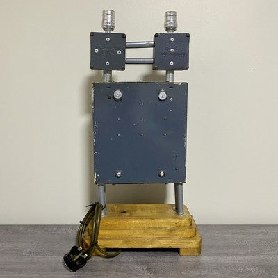 Vintage Electrical Box Steampunk Double Light Lamp Art Deco Custom Built Rare