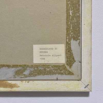 Vintage Cotton Houses Watercolour Landscape Signed Patricia Allport 1988 Framed